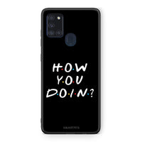 Thumbnail for Samsung A21s How You Doin θήκη από τη Smartfits με σχέδιο στο πίσω μέρος και μαύρο περίβλημα | Smartphone case with colorful back and black bezels by Smartfits
