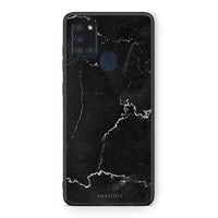 Thumbnail for Samsung A21s Marble Black θήκη από τη Smartfits με σχέδιο στο πίσω μέρος και μαύρο περίβλημα | Smartphone case with colorful back and black bezels by Smartfits