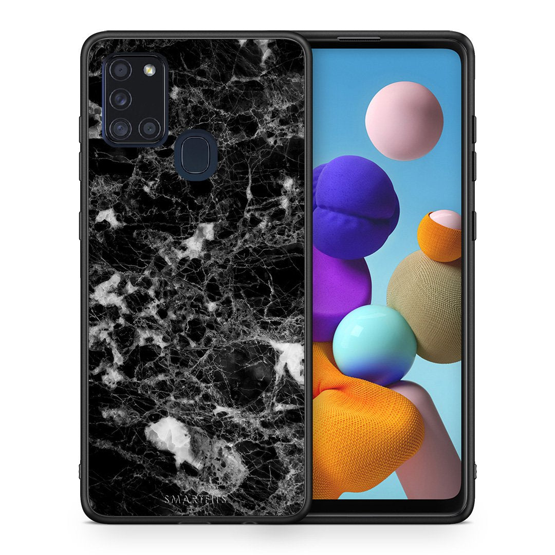 Θήκη Samsung A21s Male Marble από τη Smartfits με σχέδιο στο πίσω μέρος και μαύρο περίβλημα | Samsung A21s Male Marble case with colorful back and black bezels