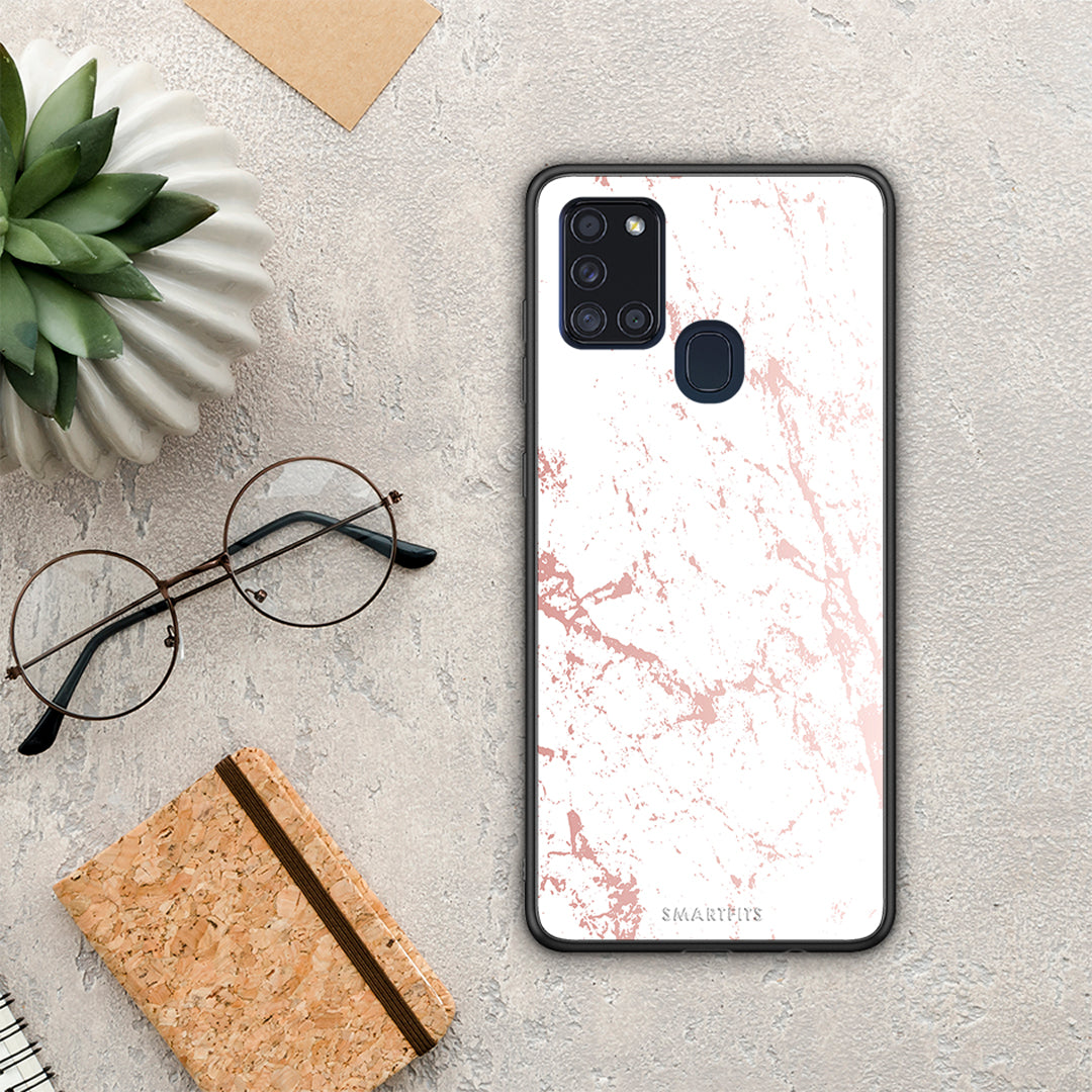 Marble Pink Splash - Samsung Galaxy A21S case