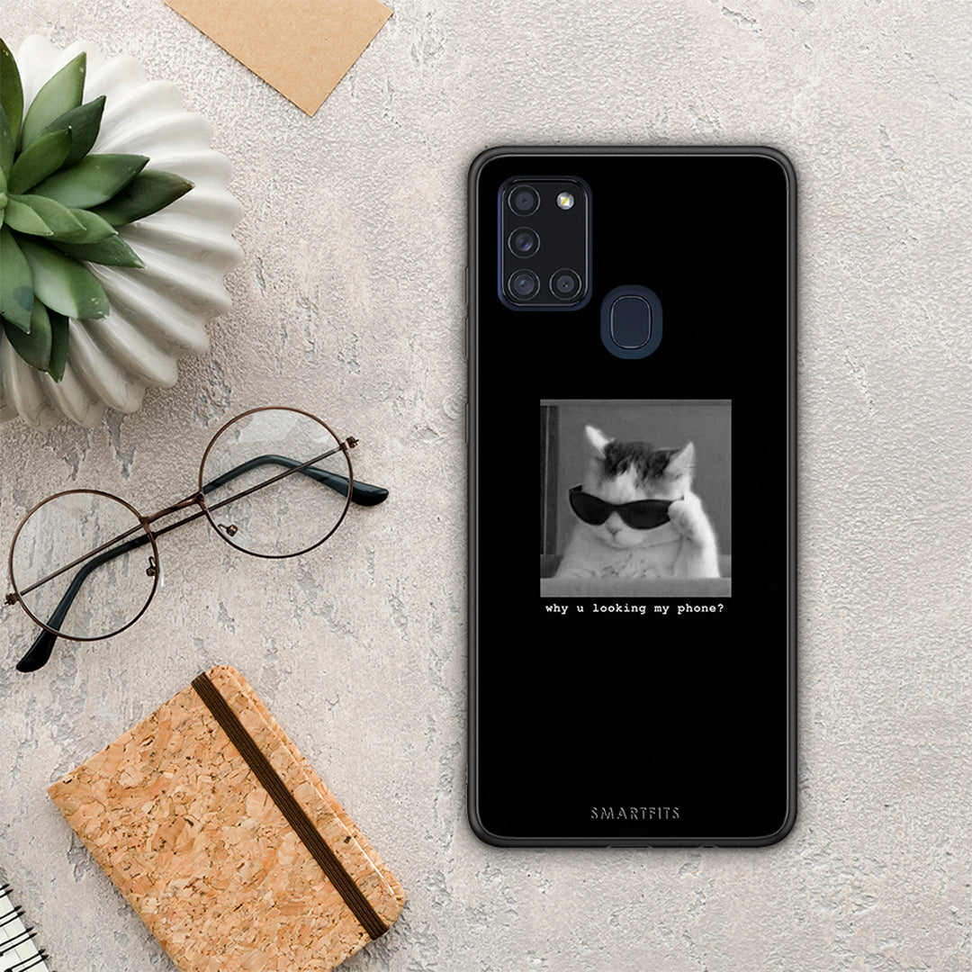 Meme Cat - Samsung Galaxy A21S case