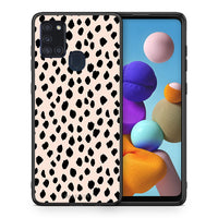 Thumbnail for Θήκη Samsung A21s New Polka Dots από τη Smartfits με σχέδιο στο πίσω μέρος και μαύρο περίβλημα | Samsung A21s New Polka Dots case with colorful back and black bezels