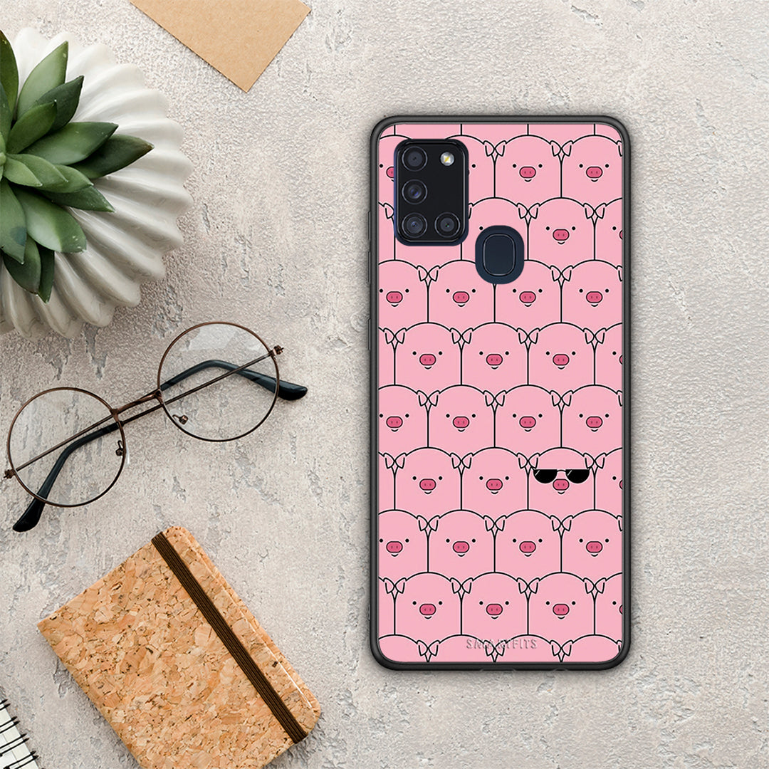 Pig Glasses - Samsung Galaxy A21S case