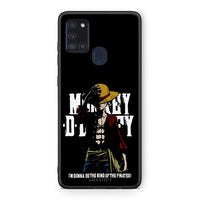 Thumbnail for Samsung A21s Pirate King θήκη από τη Smartfits με σχέδιο στο πίσω μέρος και μαύρο περίβλημα | Smartphone case with colorful back and black bezels by Smartfits