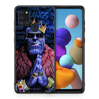 Thumbnail for Θήκη Samsung A21s Thanos PopArt από τη Smartfits με σχέδιο στο πίσω μέρος και μαύρο περίβλημα | Samsung A21s Thanos PopArt case with colorful back and black bezels