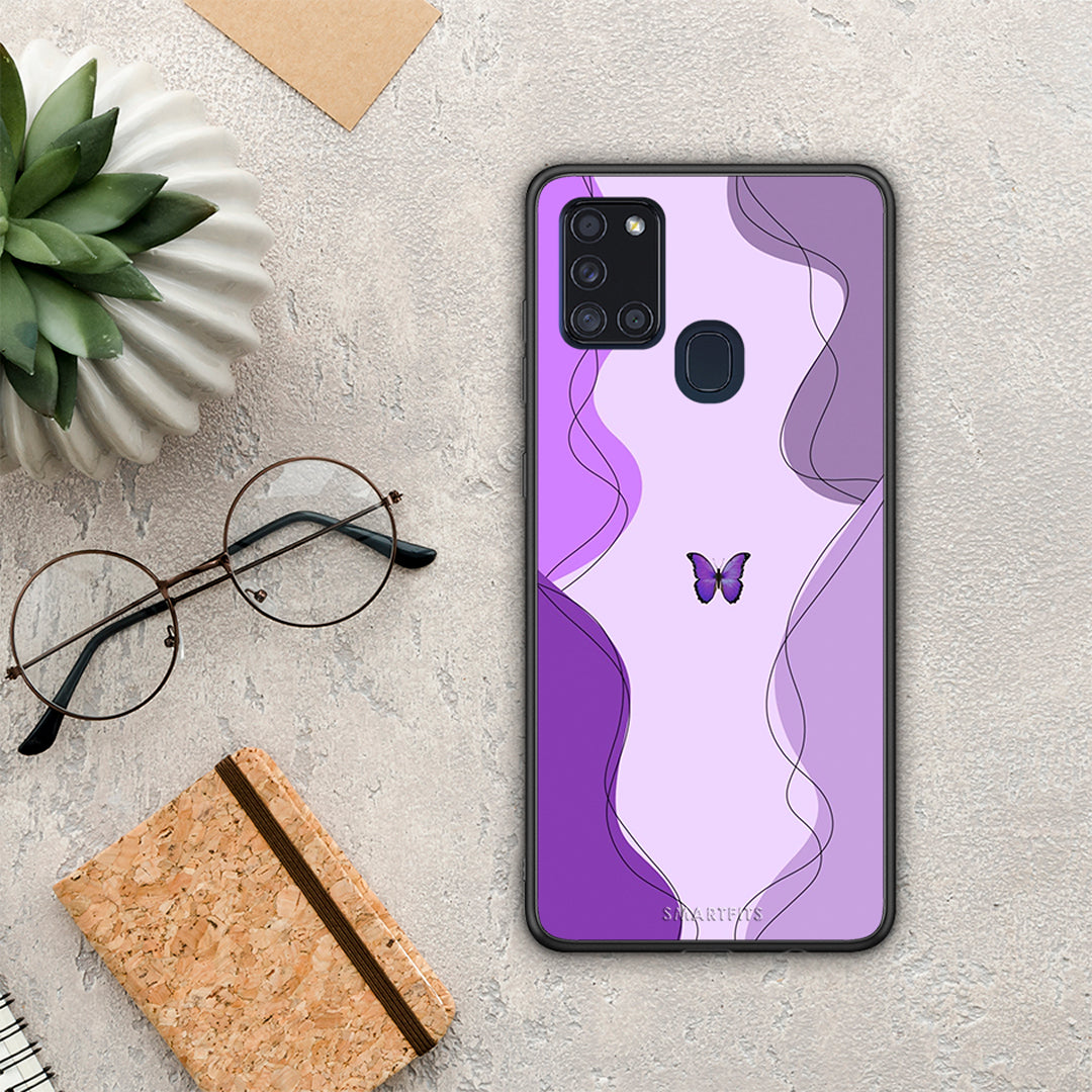 Purple Mariposa - Samsung Galaxy A21s case