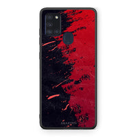 Thumbnail for Samsung A21s Red Paint Θήκη Αγίου Βαλεντίνου από τη Smartfits με σχέδιο στο πίσω μέρος και μαύρο περίβλημα | Smartphone case with colorful back and black bezels by Smartfits
