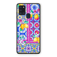 Thumbnail for Samsung A21s Retro Spring θήκη από τη Smartfits με σχέδιο στο πίσω μέρος και μαύρο περίβλημα | Smartphone case with colorful back and black bezels by Smartfits