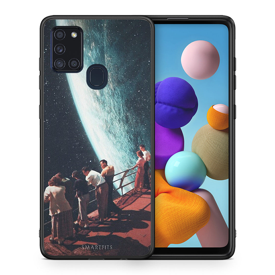 Θήκη Samsung A21s Surreal View από τη Smartfits με σχέδιο στο πίσω μέρος και μαύρο περίβλημα | Samsung A21s Surreal View case with colorful back and black bezels