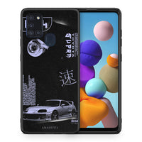 Thumbnail for Θήκη Αγίου Βαλεντίνου Samsung A21s Tokyo Drift από τη Smartfits με σχέδιο στο πίσω μέρος και μαύρο περίβλημα | Samsung A21s Tokyo Drift case with colorful back and black bezels