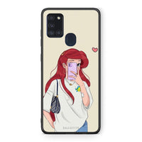 Thumbnail for Samsung A21s Walking Mermaid Θήκη από τη Smartfits με σχέδιο στο πίσω μέρος και μαύρο περίβλημα | Smartphone case with colorful back and black bezels by Smartfits