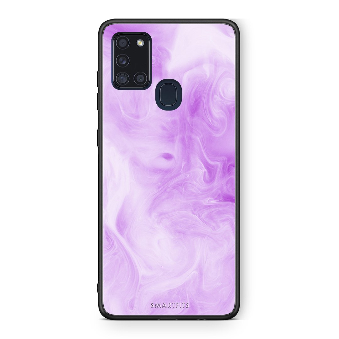 99 - Samsung A21s  Watercolor Lavender case, cover, bumper