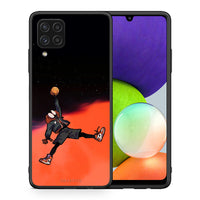 Thumbnail for Θήκη Samsung A22 4G Basketball Hero από τη Smartfits με σχέδιο στο πίσω μέρος και μαύρο περίβλημα | Samsung A22 4G Basketball Hero case with colorful back and black bezels