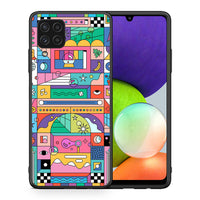 Thumbnail for Θήκη Samsung A22 4G Bubbles Soap από τη Smartfits με σχέδιο στο πίσω μέρος και μαύρο περίβλημα | Samsung A22 4G Bubbles Soap case with colorful back and black bezels