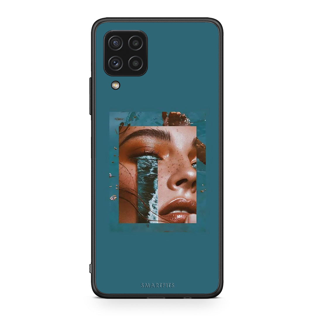 Samsung A22 4G Cry An Ocean θήκη από τη Smartfits με σχέδιο στο πίσω μέρος και μαύρο περίβλημα | Smartphone case with colorful back and black bezels by Smartfits