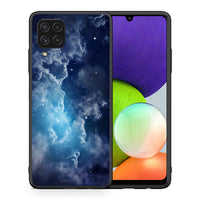 Thumbnail for Θήκη Samsung A22 4G Blue Sky Galaxy από τη Smartfits με σχέδιο στο πίσω μέρος και μαύρο περίβλημα | Samsung A22 4G Blue Sky Galaxy case with colorful back and black bezels