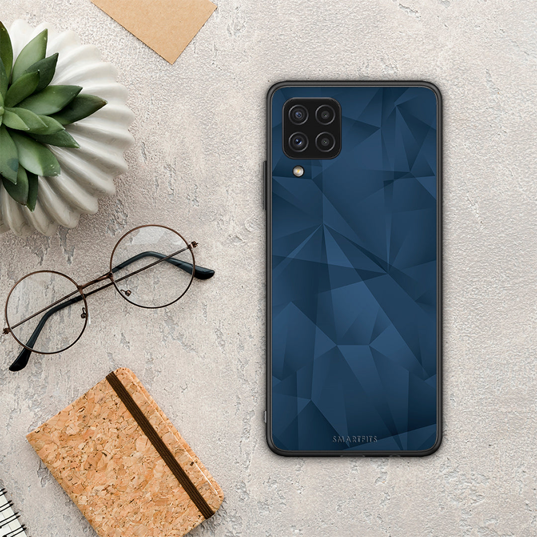 Geometric Blue Abstract - Samsung Galaxy A22 4G case
