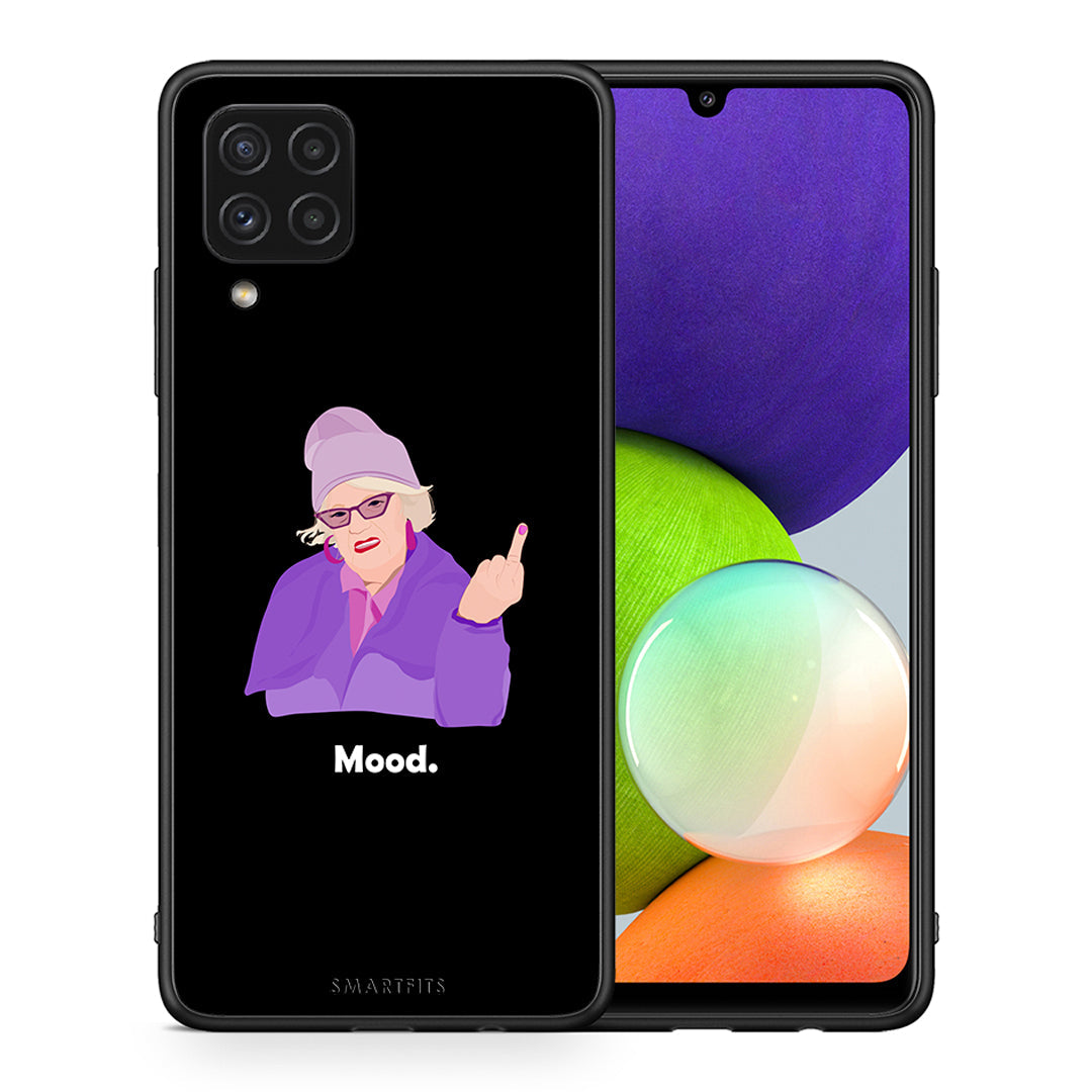 Θήκη Samsung A22 4G Grandma Mood Black από τη Smartfits με σχέδιο στο πίσω μέρος και μαύρο περίβλημα | Samsung A22 4G Grandma Mood Black case with colorful back and black bezels