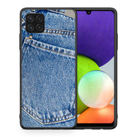 Thumbnail for Θήκη Samsung A22 4G Jeans Pocket από τη Smartfits με σχέδιο στο πίσω μέρος και μαύρο περίβλημα | Samsung A22 4G Jeans Pocket case with colorful back and black bezels