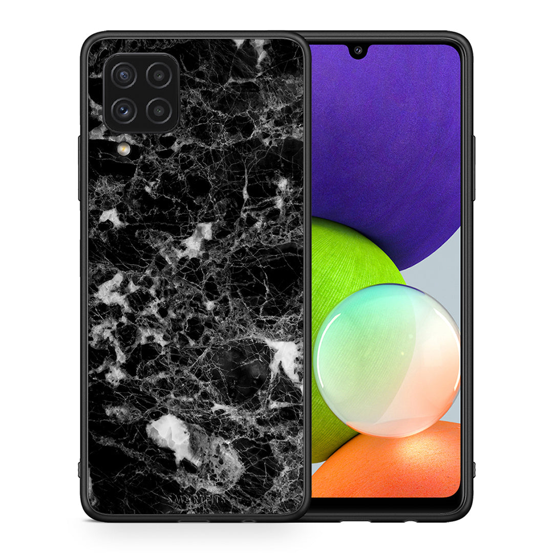 Θήκη Samsung A22 4G Male Marble από τη Smartfits με σχέδιο στο πίσω μέρος και μαύρο περίβλημα | Samsung A22 4G Male Marble case with colorful back and black bezels