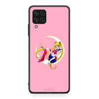 Thumbnail for Samsung A22 4G Moon Girl θήκη από τη Smartfits με σχέδιο στο πίσω μέρος και μαύρο περίβλημα | Smartphone case with colorful back and black bezels by Smartfits