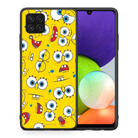 Thumbnail for Θήκη Samsung A22 4G Sponge PopArt από τη Smartfits με σχέδιο στο πίσω μέρος και μαύρο περίβλημα | Samsung A22 4G Sponge PopArt case with colorful back and black bezels