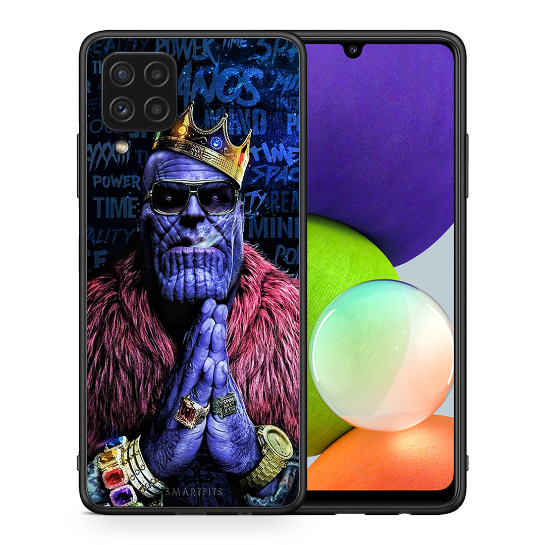 Θήκη Samsung A22 4G Thanos PopArt από τη Smartfits με σχέδιο στο πίσω μέρος και μαύρο περίβλημα | Samsung A22 4G Thanos PopArt case with colorful back and black bezels