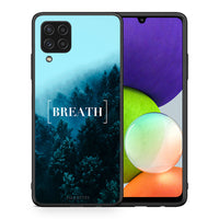 Thumbnail for Θήκη Samsung A22 4G Breath Quote από τη Smartfits με σχέδιο στο πίσω μέρος και μαύρο περίβλημα | Samsung A22 4G Breath Quote case with colorful back and black bezels