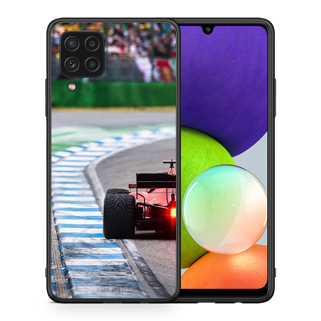 Θήκη Samsung A22 4G Racing Vibes από τη Smartfits με σχέδιο στο πίσω μέρος και μαύρο περίβλημα | Samsung A22 4G Racing Vibes case with colorful back and black bezels