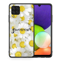 Thumbnail for Θήκη Samsung A22 4G Summer Daisies από τη Smartfits με σχέδιο στο πίσω μέρος και μαύρο περίβλημα | Samsung A22 4G Summer Daisies case with colorful back and black bezels