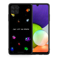 Thumbnail for Θήκη Samsung A22 4G AFK Text από τη Smartfits με σχέδιο στο πίσω μέρος και μαύρο περίβλημα | Samsung A22 4G AFK Text case with colorful back and black bezels