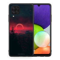 Thumbnail for Θήκη Samsung A22 4G Sunset Tropic από τη Smartfits με σχέδιο στο πίσω μέρος και μαύρο περίβλημα | Samsung A22 4G Sunset Tropic case with colorful back and black bezels