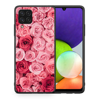 Thumbnail for Θήκη Samsung A22 4G RoseGarden Valentine από τη Smartfits με σχέδιο στο πίσω μέρος και μαύρο περίβλημα | Samsung A22 4G RoseGarden Valentine case with colorful back and black bezels