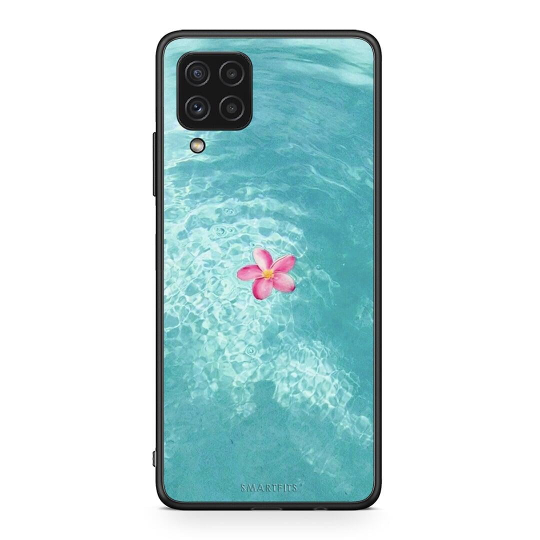 Samsung A22 4G Water Flower Θήκη από τη Smartfits με σχέδιο στο πίσω μέρος και μαύρο περίβλημα | Smartphone case with colorful back and black bezels by Smartfits