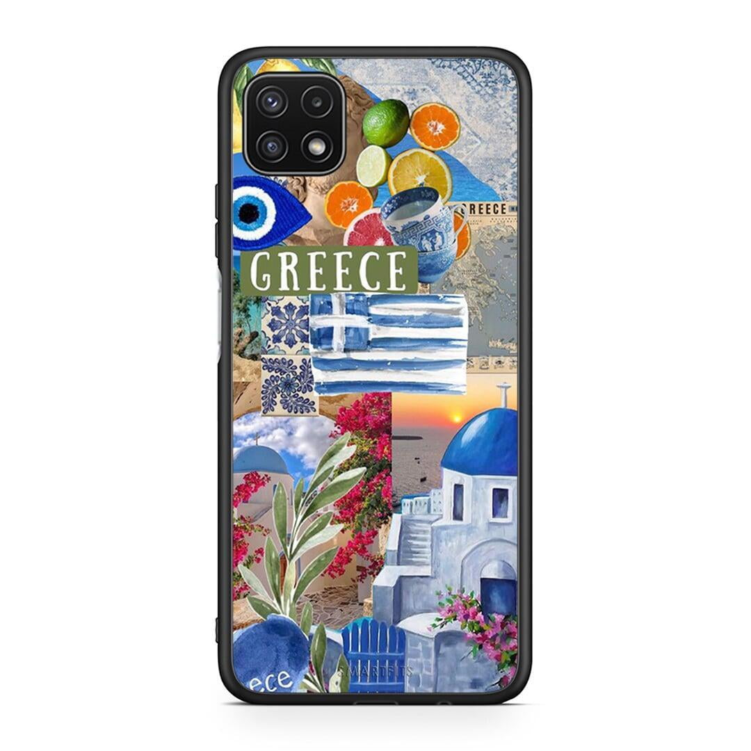 Samsung A22 5G All Greek Θήκη από τη Smartfits με σχέδιο στο πίσω μέρος και μαύρο περίβλημα | Smartphone case with colorful back and black bezels by Smartfits