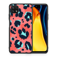 Thumbnail for Θήκη Samsung A22 5G Pink Leopard Animal από τη Smartfits με σχέδιο στο πίσω μέρος και μαύρο περίβλημα | Samsung A22 5G Pink Leopard Animal case with colorful back and black bezels