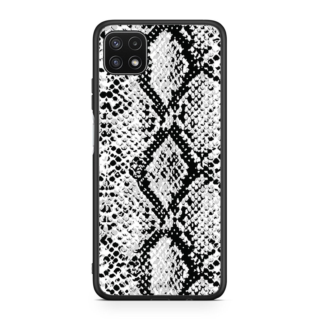 24 - Samsung A22 5G White Snake Animal case, cover, bumper