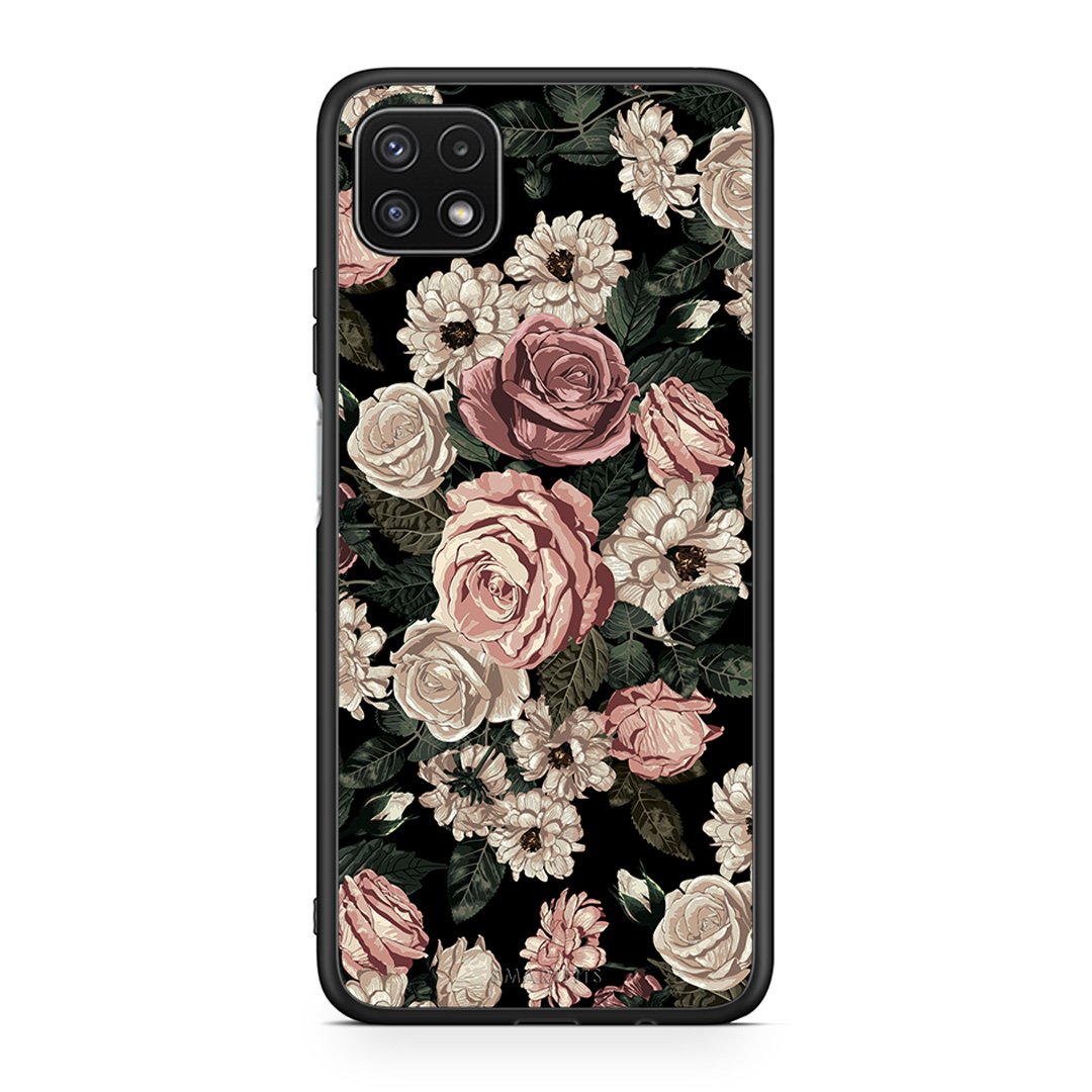 4 - Samsung A22 5G Wild Roses Flower case, cover, bumper