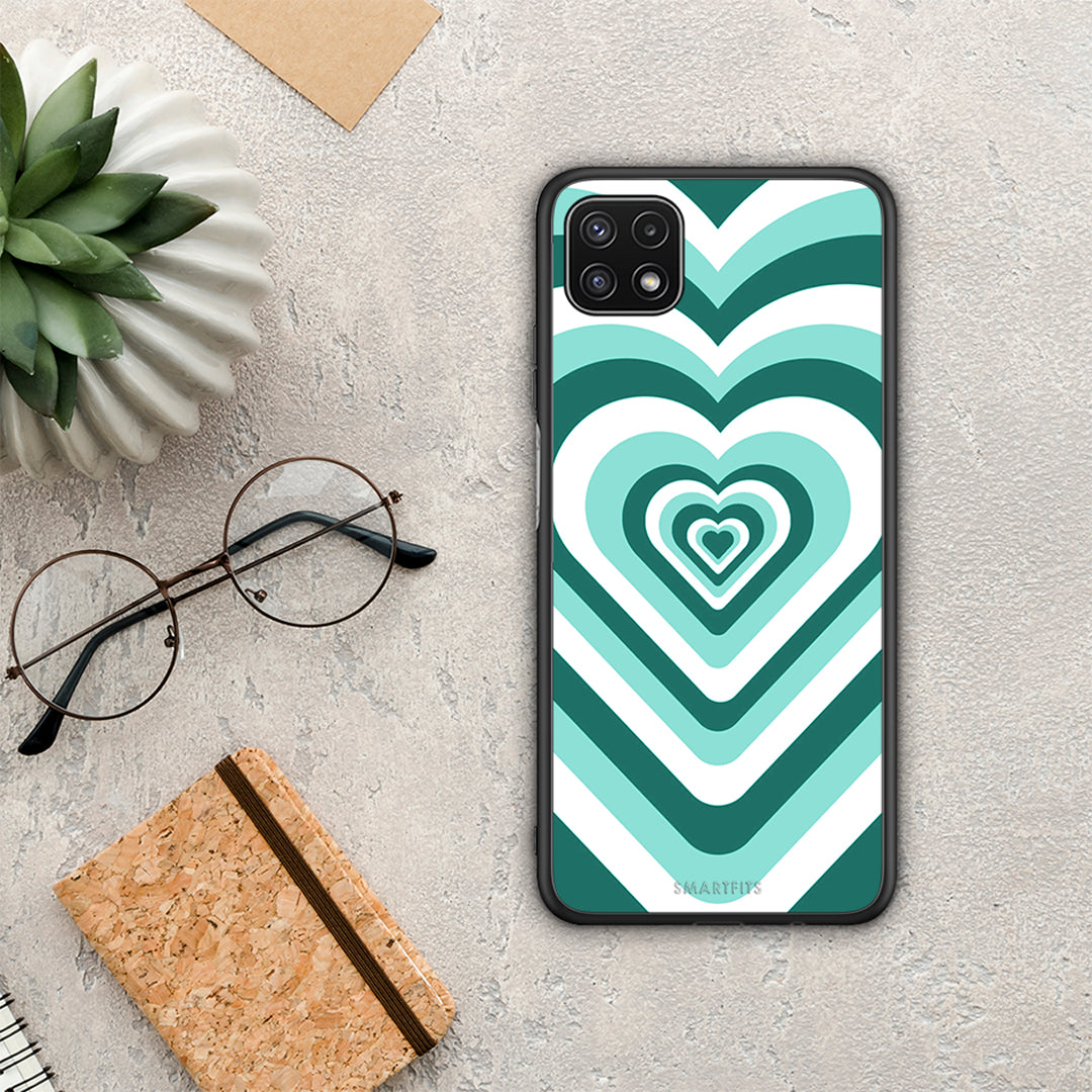 Green Hearts - Samsung Galaxy A22 5G case