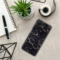 Thumbnail for Marble Black Rosegold - Samsung Galaxy A22 5G θήκη