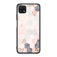 Thumbnail for 4 - Samsung A22 5G Hexagon Pink Marble case, cover, bumper