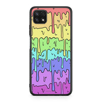 Thumbnail for Samsung A22 5G Melting Rainbow θήκη από τη Smartfits με σχέδιο στο πίσω μέρος και μαύρο περίβλημα | Smartphone case with colorful back and black bezels by Smartfits