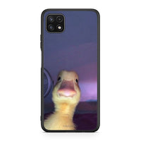 Thumbnail for Samsung A22 5G Meme Duck θήκη από τη Smartfits με σχέδιο στο πίσω μέρος και μαύρο περίβλημα | Smartphone case with colorful back and black bezels by Smartfits
