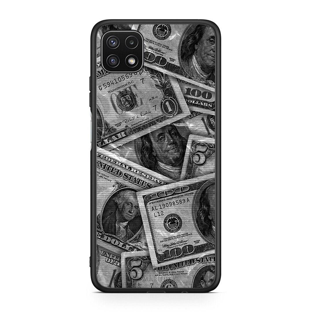 Samsung A22 5G Money Dollars θήκη από τη Smartfits με σχέδιο στο πίσω μέρος και μαύρο περίβλημα | Smartphone case with colorful back and black bezels by Smartfits