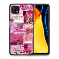 Thumbnail for Θήκη Αγίου Βαλεντίνου Samsung A22 5G Pink Love από τη Smartfits με σχέδιο στο πίσω μέρος και μαύρο περίβλημα | Samsung A22 5G Pink Love case with colorful back and black bezels