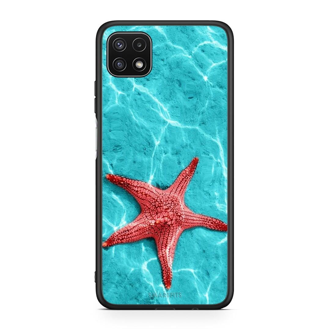 Samsung A22 5G Red Starfish Θήκη από τη Smartfits με σχέδιο στο πίσω μέρος και μαύρο περίβλημα | Smartphone case with colorful back and black bezels by Smartfits