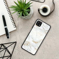 Thumbnail for White Gold Marble - Samsung Galaxy A22 5G case 