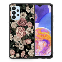 Thumbnail for Θήκη Samsung A23 Wild Roses Flower από τη Smartfits με σχέδιο στο πίσω μέρος και μαύρο περίβλημα | Samsung A23 Wild Roses Flower case with colorful back and black bezels