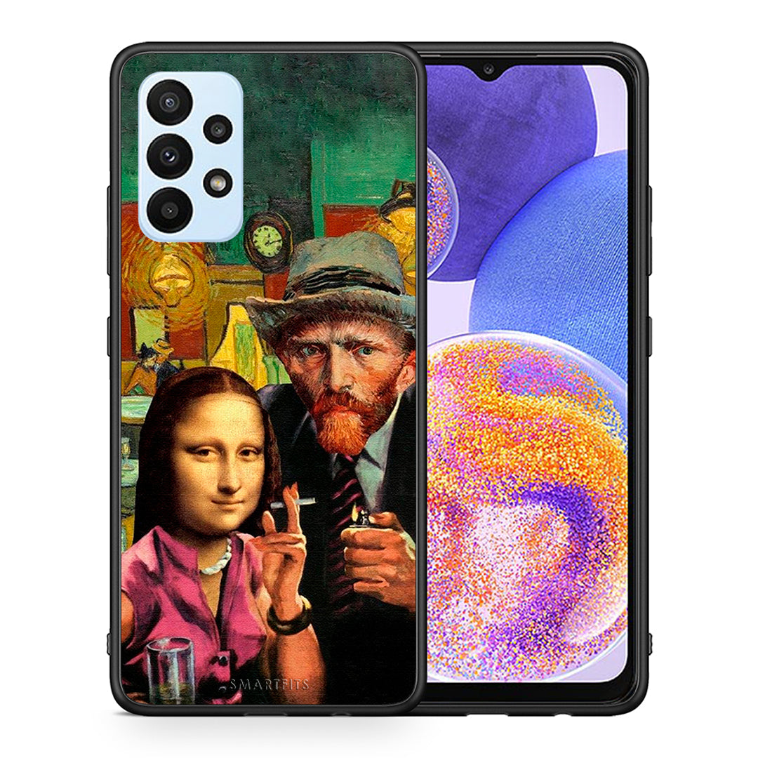 Θήκη Samsung A23 Funny Art από τη Smartfits με σχέδιο στο πίσω μέρος και μαύρο περίβλημα | Samsung A23 Funny Art case with colorful back and black bezels