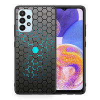 Thumbnail for Θήκη Samsung A23 Hexagonal Geometric από τη Smartfits με σχέδιο στο πίσω μέρος και μαύρο περίβλημα | Samsung A23 Hexagonal Geometric case with colorful back and black bezels